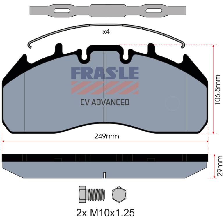 BRAKE PAD AXLE SET