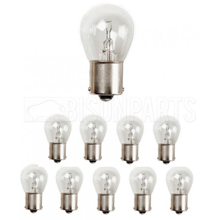 SINGLE CONTACT TAIL LAMP BULB 12 VOLT (PACK OF 10)