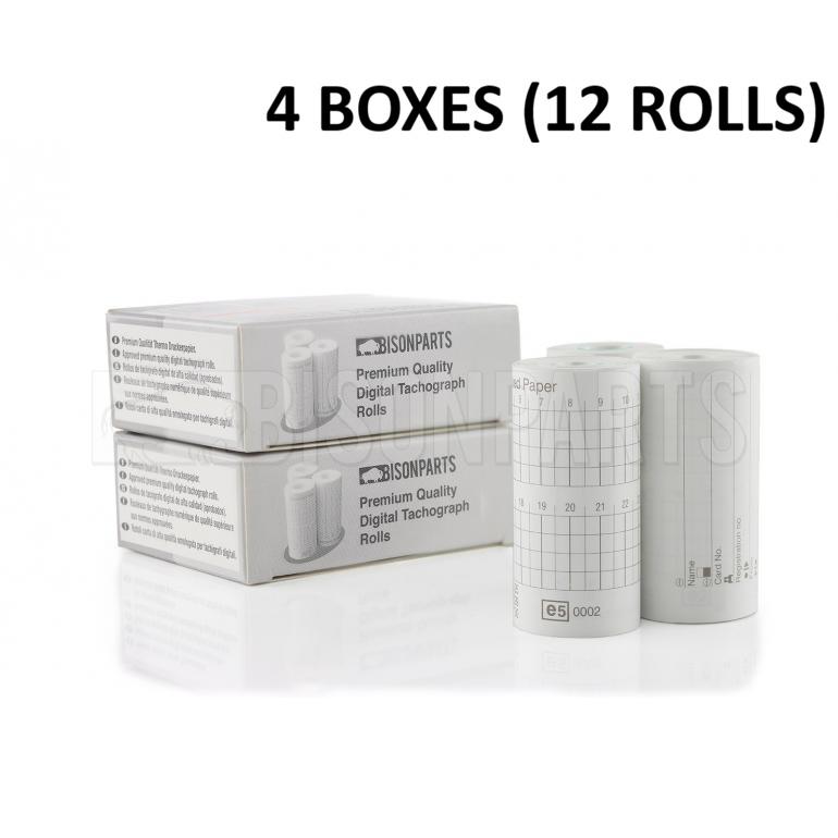 (4 BOXES) DIGITAL TACHOGRAPH ROLLS (12 ROLLS)