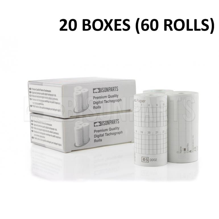 (20 BOXES) DIGITAL TACHOGRAPH ROLLS (60 ROLLS)