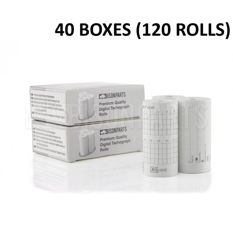(40 BOXES) DIGITAL TACHOGRAPH ROLLS (120 ROLLS)