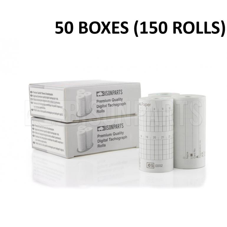 (50 BOXES) DIGITAL TACHOGRAPH ROLLS (150 ROLLS)