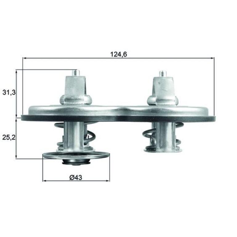 COOLANT THERMOSTAT 83 °C