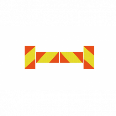 MARKER BOARD TYPE 4 ECE 70 AMBER / YELLOW CHEVRONS SELF ADHESIVE (PKT 4)