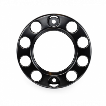 UNIVERSAL BLACK STEEL 22.5" WHEEL COVERS (HOLE)