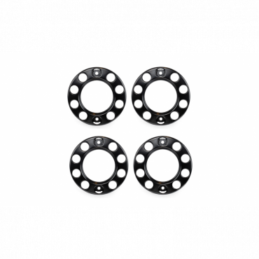 UNIVERSAL BLACK STEEL 22.5" WHEEL COVERS (HOLE) SET OF 4