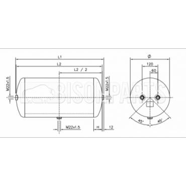 AIR TANK RESERVOIR 10 LITRES & STRAPS