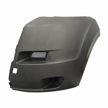 BLACK FRONT BUMPER CORNER WITHOUT FOG LAMP HOLES PASSENGER SIDE LH