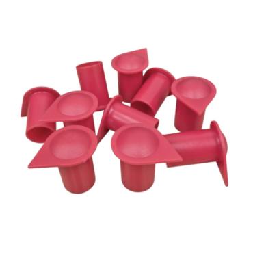 19MM RED LONG REACH WHEEL NUT INDICATOR COVERS (PKT 10)
