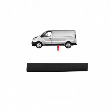 BLACK SIDE SLIDING DOOR SIDE MOULDING PANEL PASSENGER SIDE LH