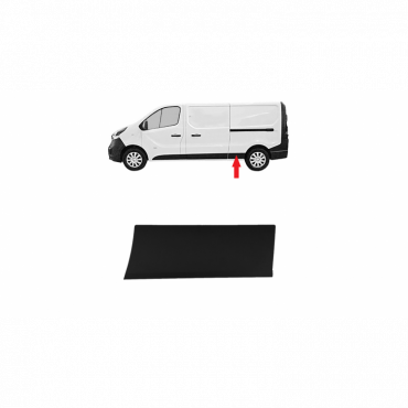BLACK REAR SIDE MOULDING PANEL PASSENGER SIDE LH