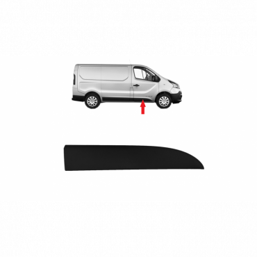 BLACK FRONT DOOR SIDE MOULDING PANEL DRIVERS SIDE RH
