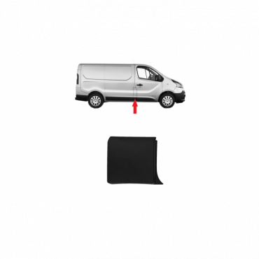 BLACK 'B PILLAR' SIDE MOULDING PANEL DRIVERS SIDE RH