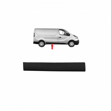 BLACK "LONG" SIDE MOULDING PANEL DRIVERS SIDE RH