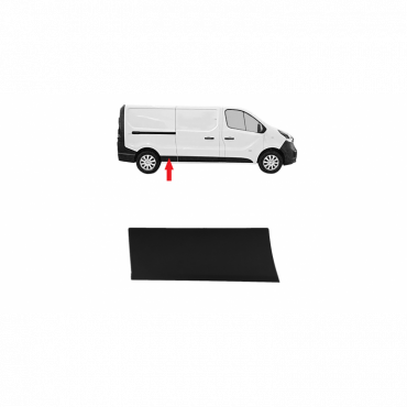 BLACK REAR SIDE MOULDING PANEL DRIVERS SIDE RH
