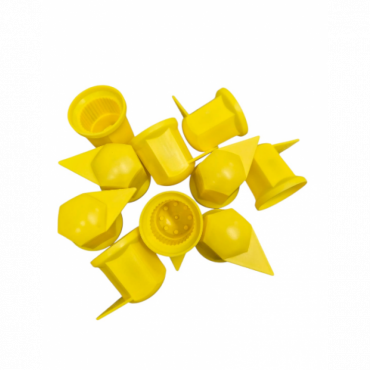 33MM YELLOW LONG REACH WHEEL NUT INDICATOR COVERS (PKT 10)