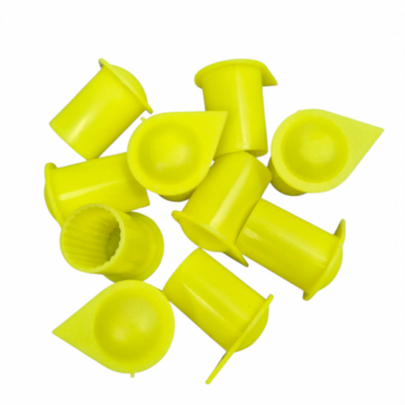22MM FLUORESCENT YELLOW LONG REACH WHEEL NUT INDICATOR COVERS (PKT 10)