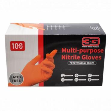 LARGE ORANGE DISPOSABLE NITRILE GLOVES