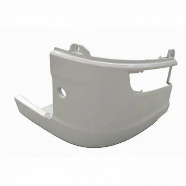 PAINTED WHITE FRONT BUMPER CORNER DRIVER SIDE RH
