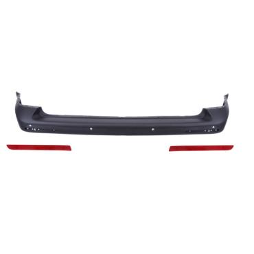 BLACK REAR BUMPER WITH PARK ASSIST & REFLECTORS (4 PDC BRACKETS)