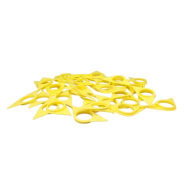 YELLOW DOUBLE POINT TWIN WHEEL NUT INDICATOR 33MM PKT 20