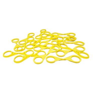 YELLOW SINGLE POINT TWIN WHEEL NUT INDICATOR 33MM PKT 20