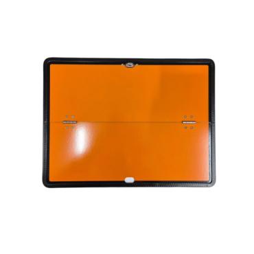 STEEL HORIZONAL FOLD ADR HAZARD WARNING HAZCHEM PLATE WITH RUBBER SURROUND
