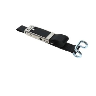 LOCKING 43MM BLACK CLOSED RAVE CURTAIN BUCKLE & STRAP