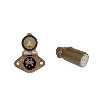 7 PIN 'S TYPE SCREW TERMINAL METAL PLUG & SOCKET 24V