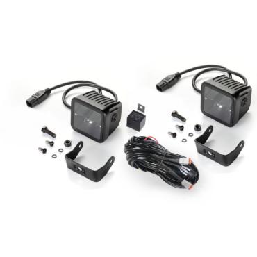 HELLA BLACK MAGIC 3.2" CUBE SPOT LIGHT KIT 4800lm STEALTH LOOK OFF ROAD 12-24V
