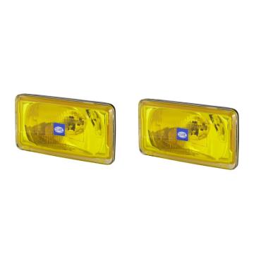 HELLA COMET 450 RECTANGULAR DRIVING LAMP & COVER (YELLOW) PAIR