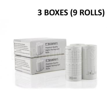 (3 BOXES) DIGITAL TACHOGRAPH ROLLS (9 ROLLS)