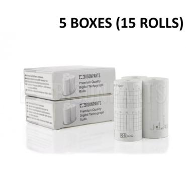 (5 BOXES) DIGITAL TACHOGRAPH ROLLS (15 ROLLS)