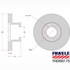 FRONT VENTED BRAKE DISC