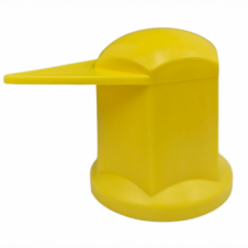 32MM LONG REACH DUSTITE WHEEL NUT COVERS YELLOW (EACH)