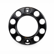 UNIVERSAL BLACK STEEL 22.5" WHEEL COVERS (HOLE)