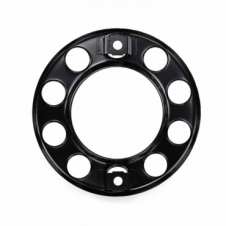 UNIVERSAL BLACK STEEL 22.5" WHEEL COVERS (HOLE)