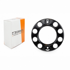 UNIVERSAL BLACK STEEL 22.5" WHEEL COVERS (HOLE)