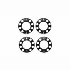 UNIVERSAL BLACK STEEL 22.5" WHEEL COVERS (HOLE) SET OF 4