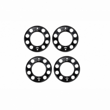 UNIVERSAL BLACK STEEL 22.5" WHEEL COVERS (HOLE) SET OF 4