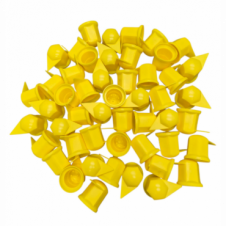 32MM LONG REACH DUSTITE WHEEL NUT COVERS YELLOW (PKT 50)