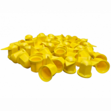 32MM LONG REACH DUSTITE WHEEL NUT COVERS YELLOW (PKT 50)