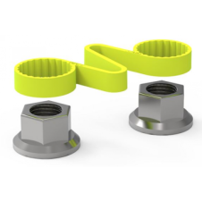 30MM FLUORESCENT YELLOW WHEEL NUT CHECKLINK