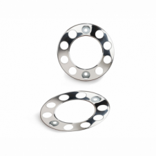 22.5" STAINLESS STEEL 10 STUD WHEEL COVERS (PAIR)