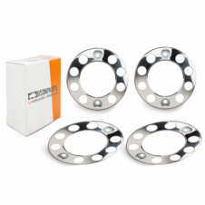 22.5" STAINLESS STEEL 10 STUD WHEEL COVERS (PKT 4)