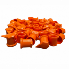32MM LONG REACH DUSTITE WHEEL NUT COVERS ORANGE (PKT 50)