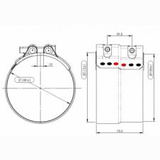 EXHAUST FLEX CLAMP 108MM