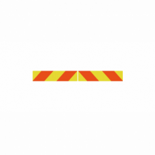 MARKER BOARD TYPE 2 & 3 ECE 70 AMBER / YELLOW CHEVRONS VINYL SELF ADHESIVE (PAIR)