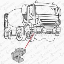 BLACK LOWER STEP SURROUND DRIVER SIDE RH
