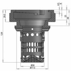 80MM ANTI SPILL SYPHON DEVICE C/W ANTI SPLASH VALVE